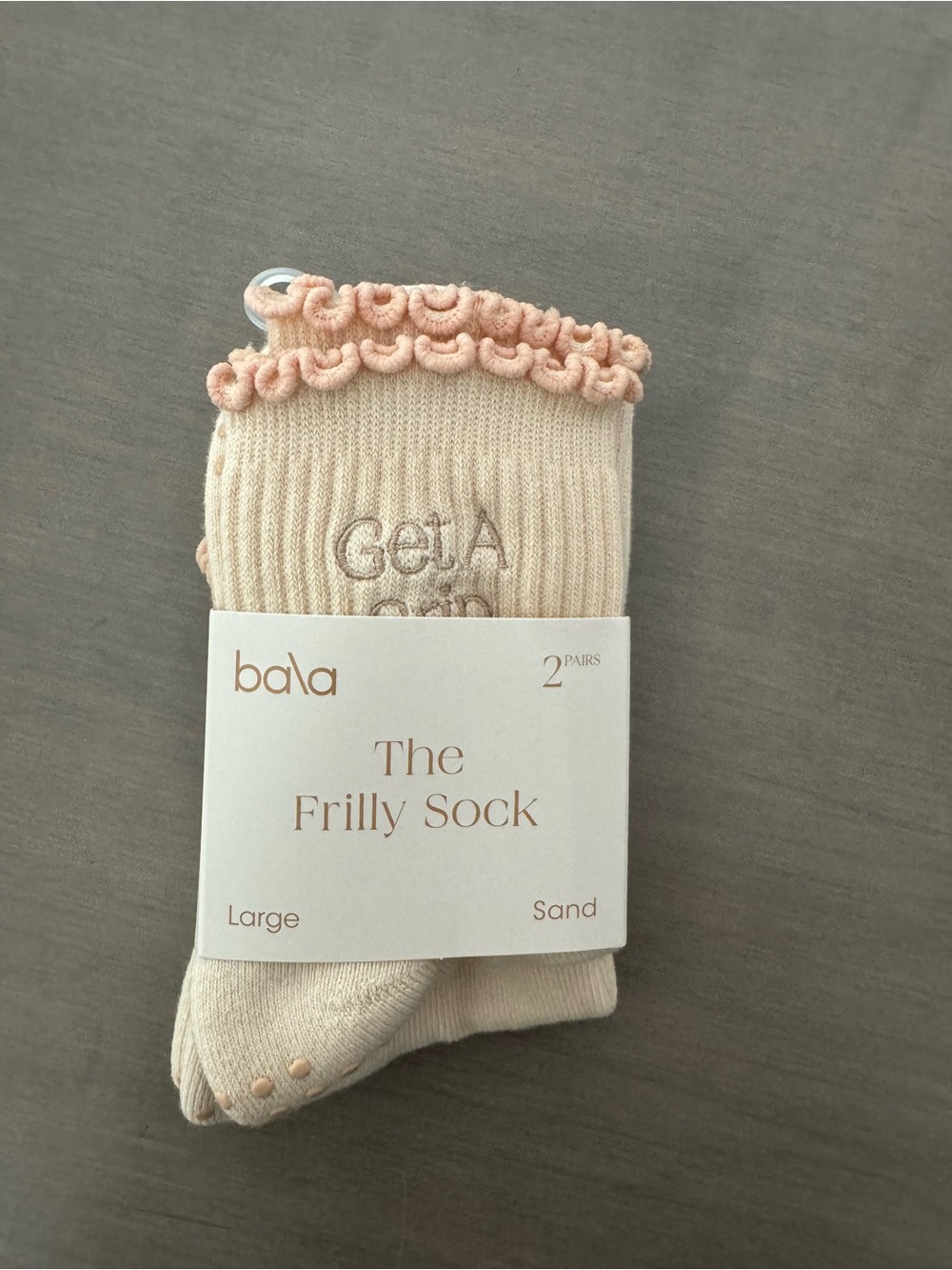 Bala 2 Pairs The Frilly Sock Sand Large